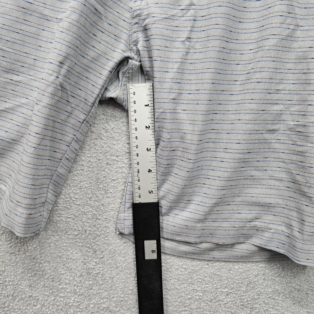 Travis‎ Mathew Men Shorts 36 Gray Striped Chino Casual 8" Inseam Logo Stretch - Picture 6 of 10